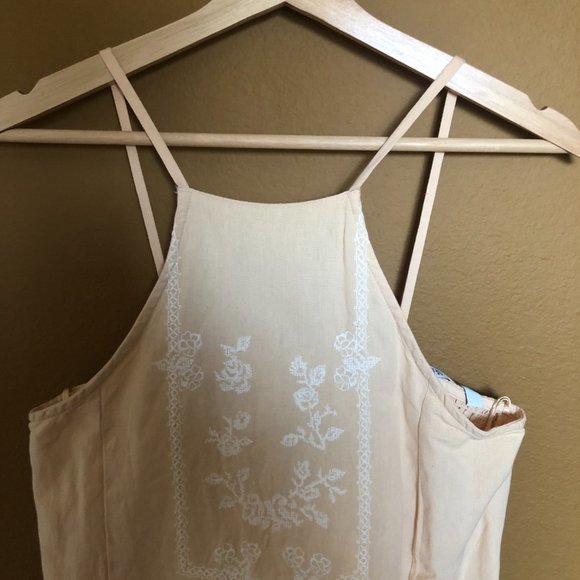 Zara Dresses Nwt Zara Embroidered Linen Blend Dress Poshmark